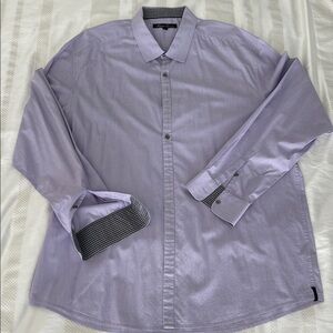 Kenneth Cole Men’s Purple Long-Sleeve Button-Up Shirt size XXL